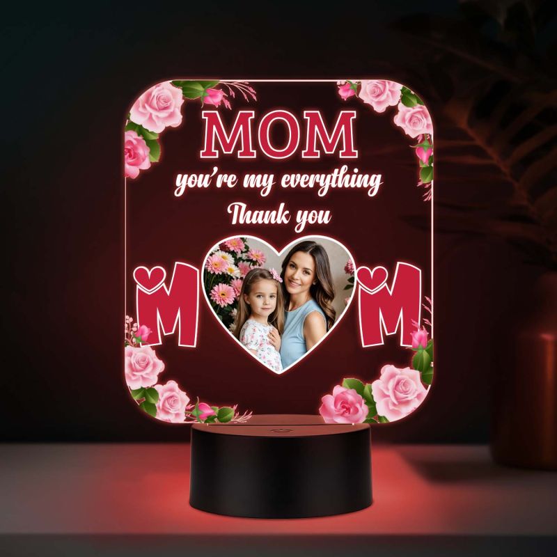 Mom You are My Everything Personalized Led Lamp with Mutlicolored Light & USB Powered | Mothers Day Gift for Mom | Thankyou Gift for Mom